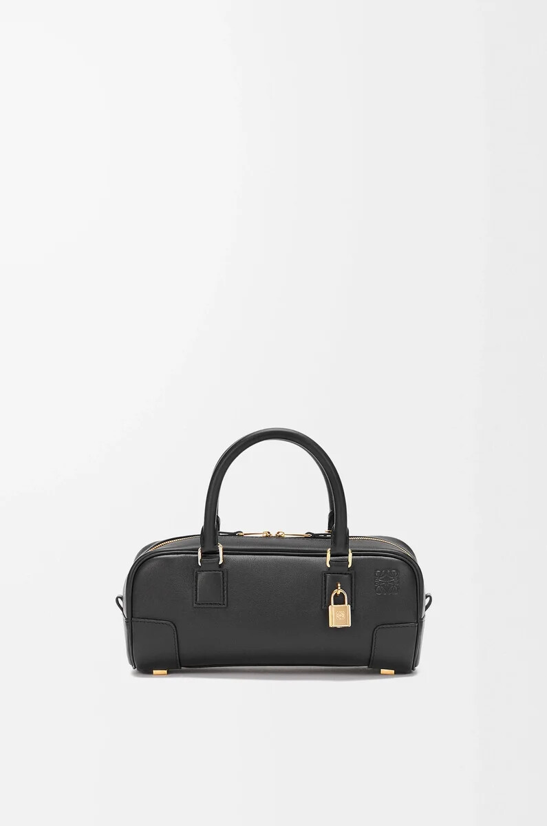 amazona 23 cropped bag aus schwarzem nappa-kalbsleder