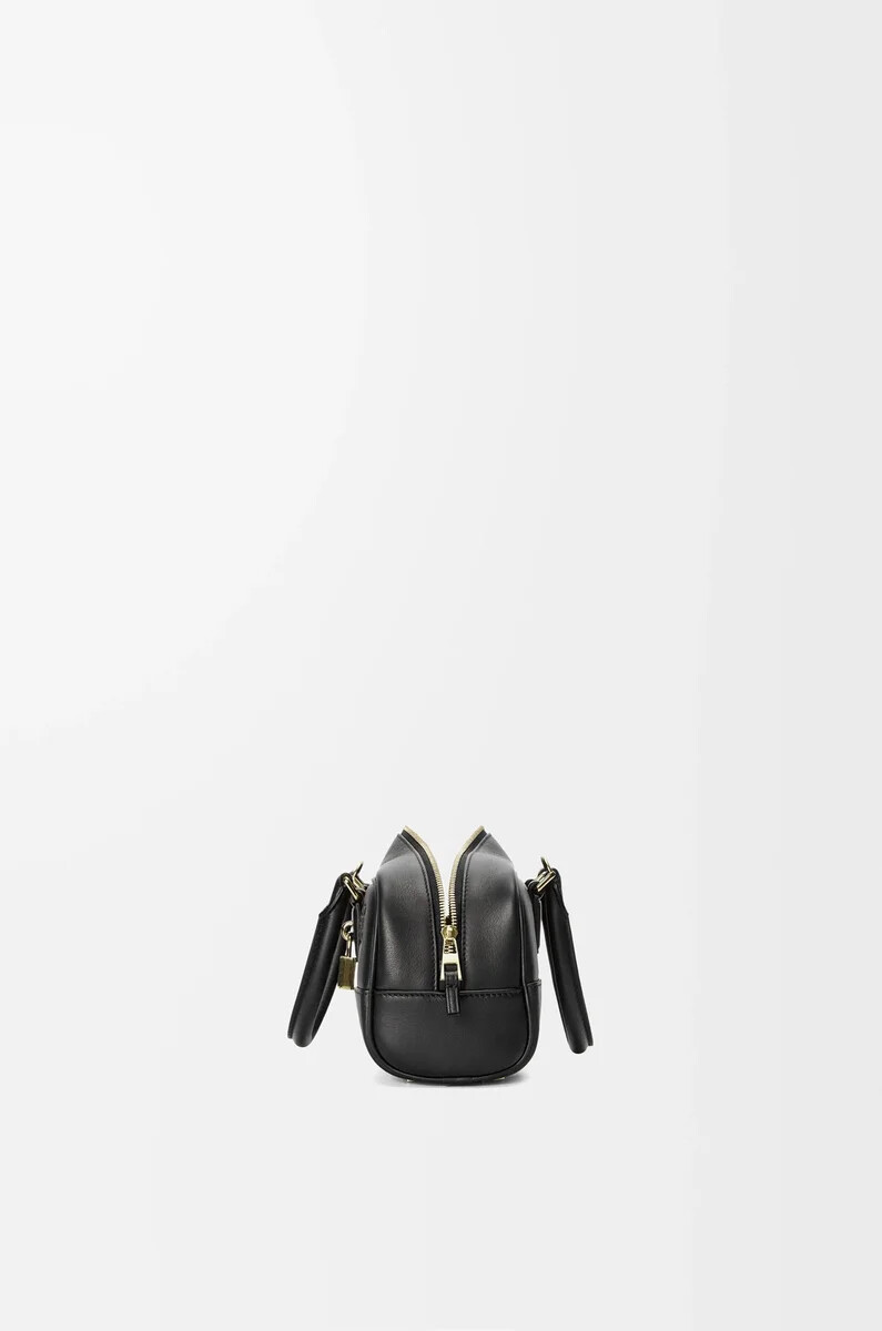 amazona 23 cropped bag aus schwarzem nappa-kalbsleder