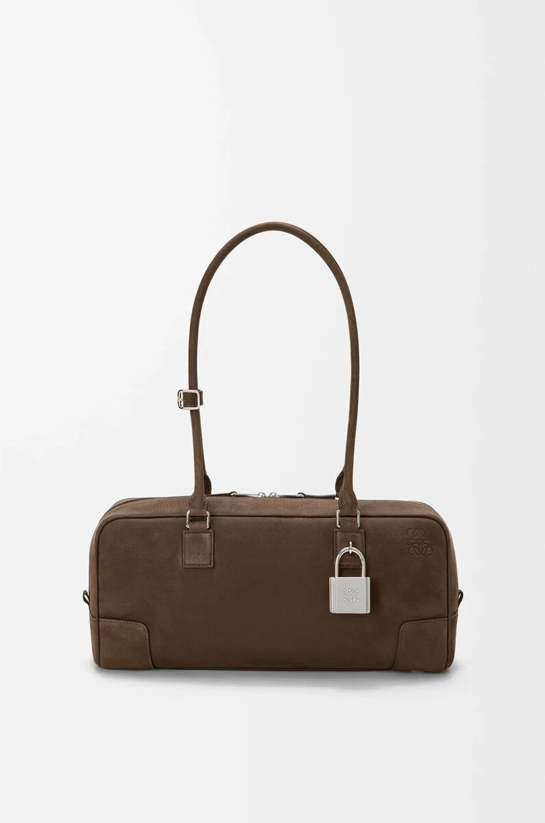 amazona 31 cropped bag aus genarbtem nubukleder tundra