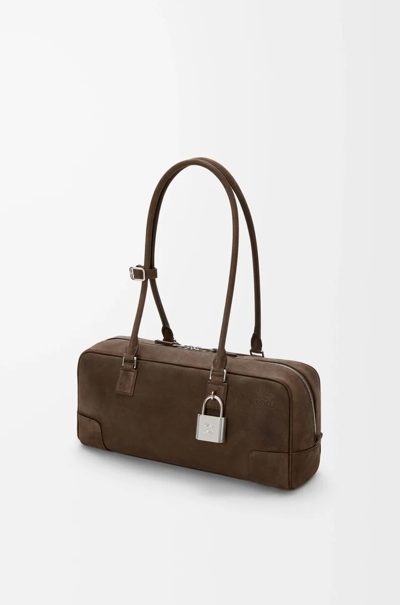 amazona 31 cropped bag aus genarbtem nubukleder tundra