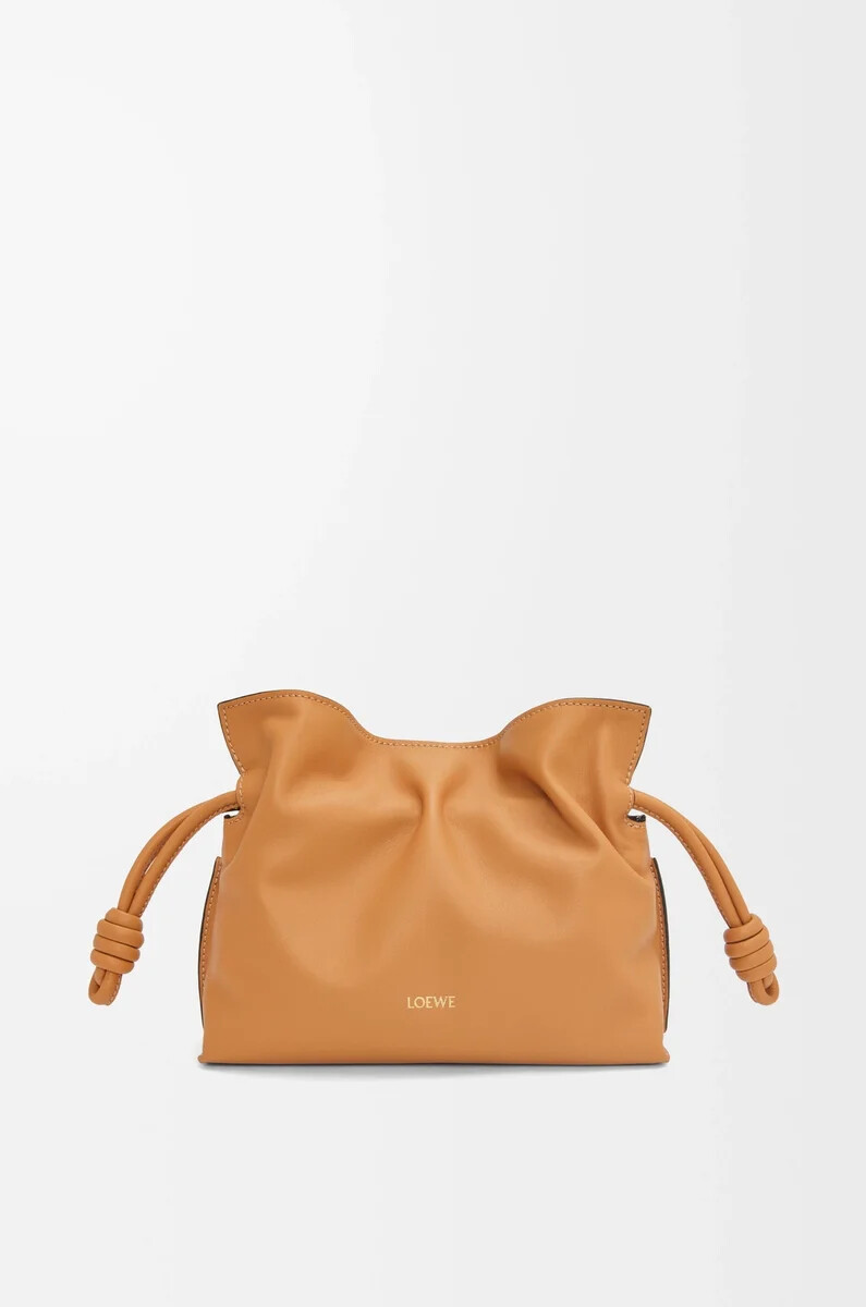 mini flamenco clutch aus nappa-kalbsleder farbe warm desert