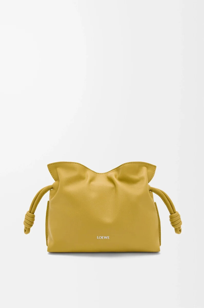 mini flamenco clutch aus nappa-kalbsleder ingwer