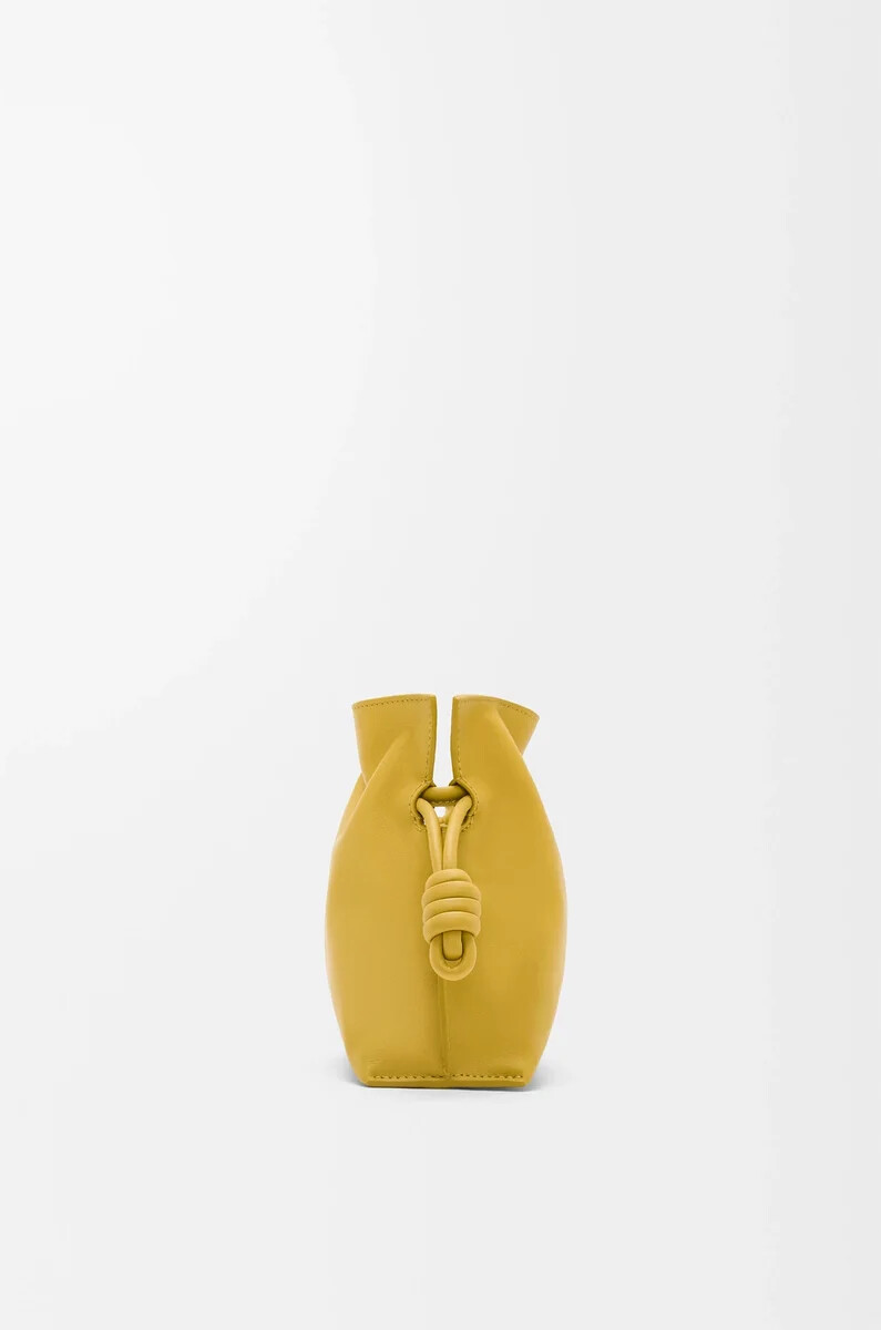 mini flamenco clutch aus nappa-kalbsleder ingwer