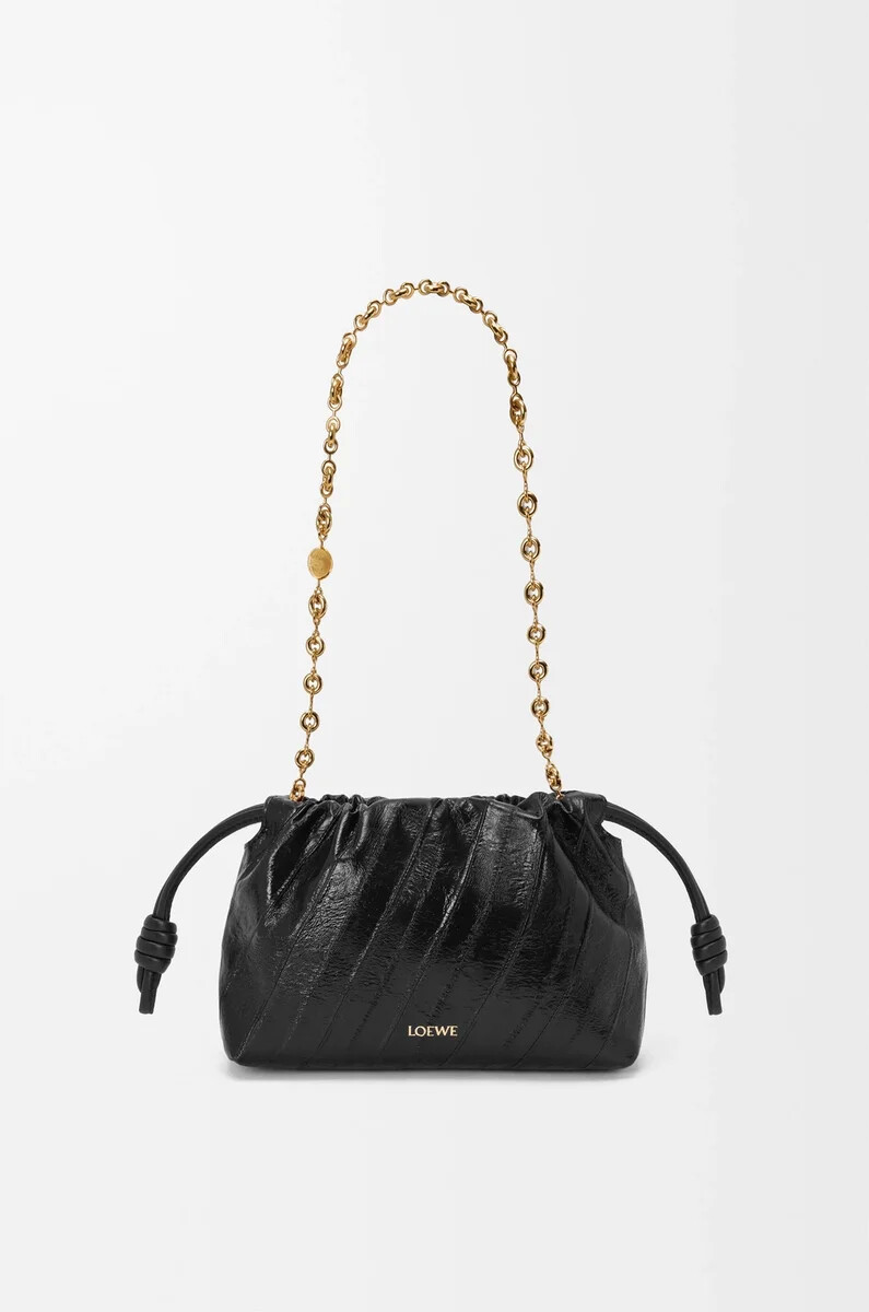 mini flamenco handtasche in aalschwarz