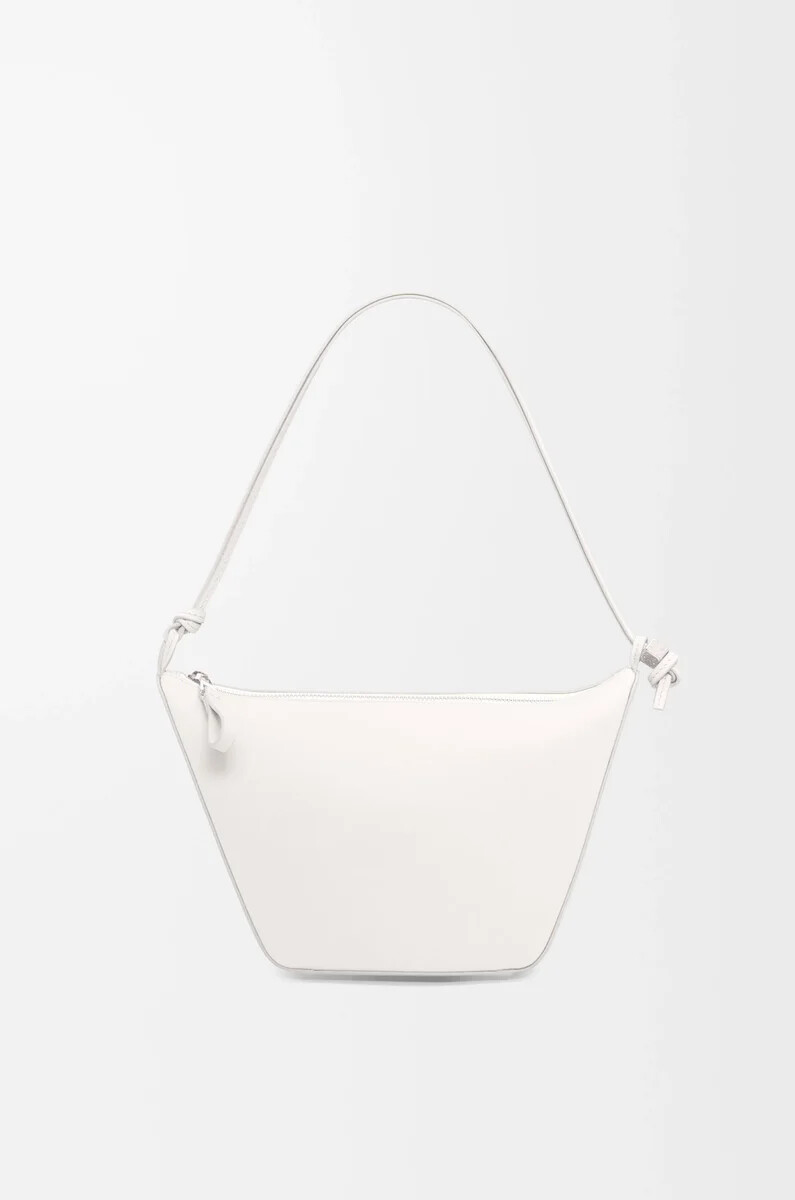 mini-hängematte aus klassischem kalbsleder in soft white