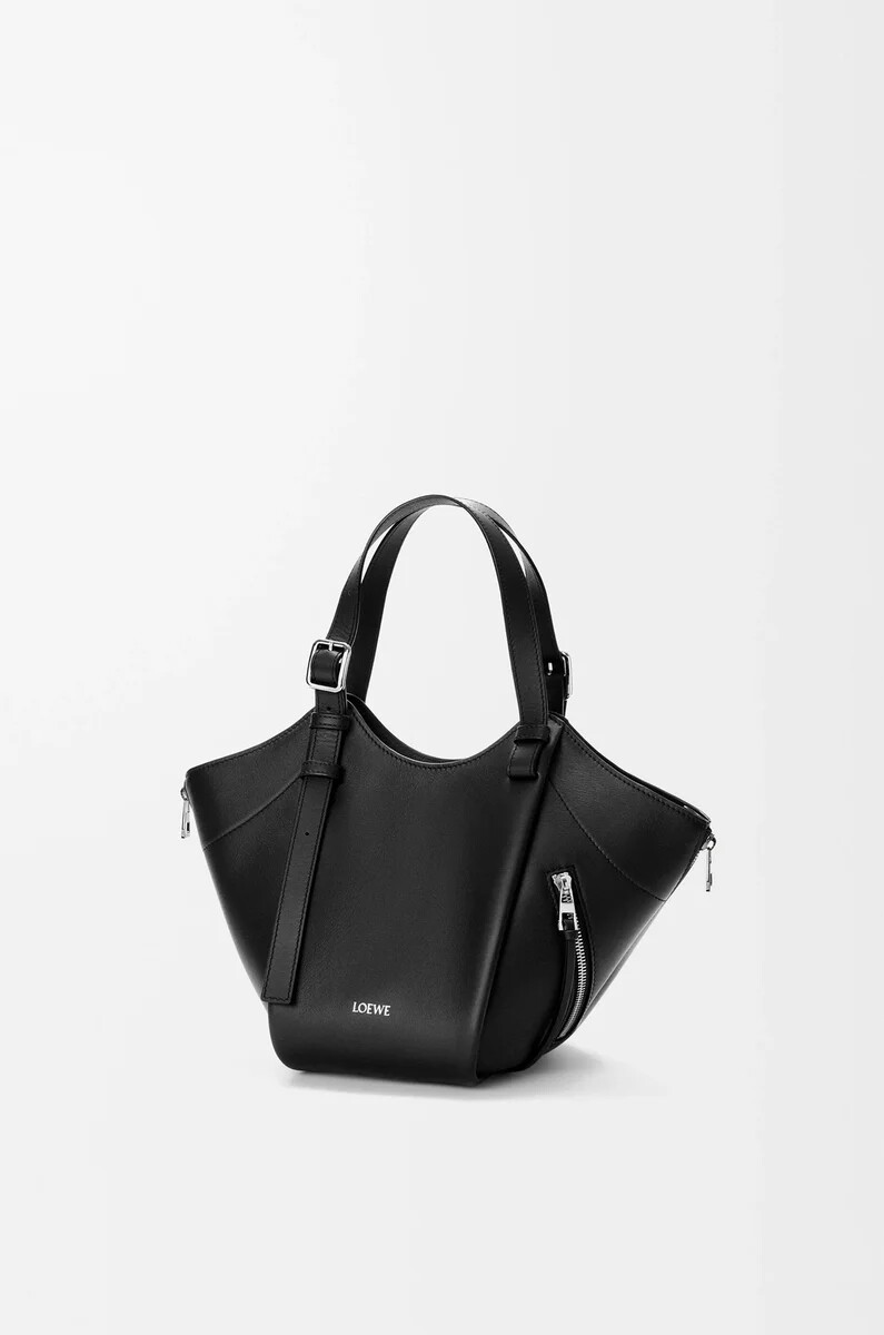 hammock flip tasche aus klassischem kalbsleder schwarz