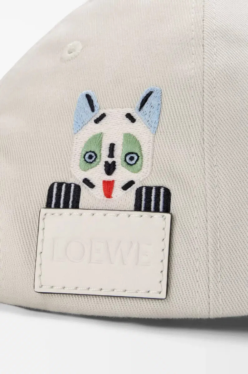 futuristische katzenmütze aus baumwolle softweißschwarz