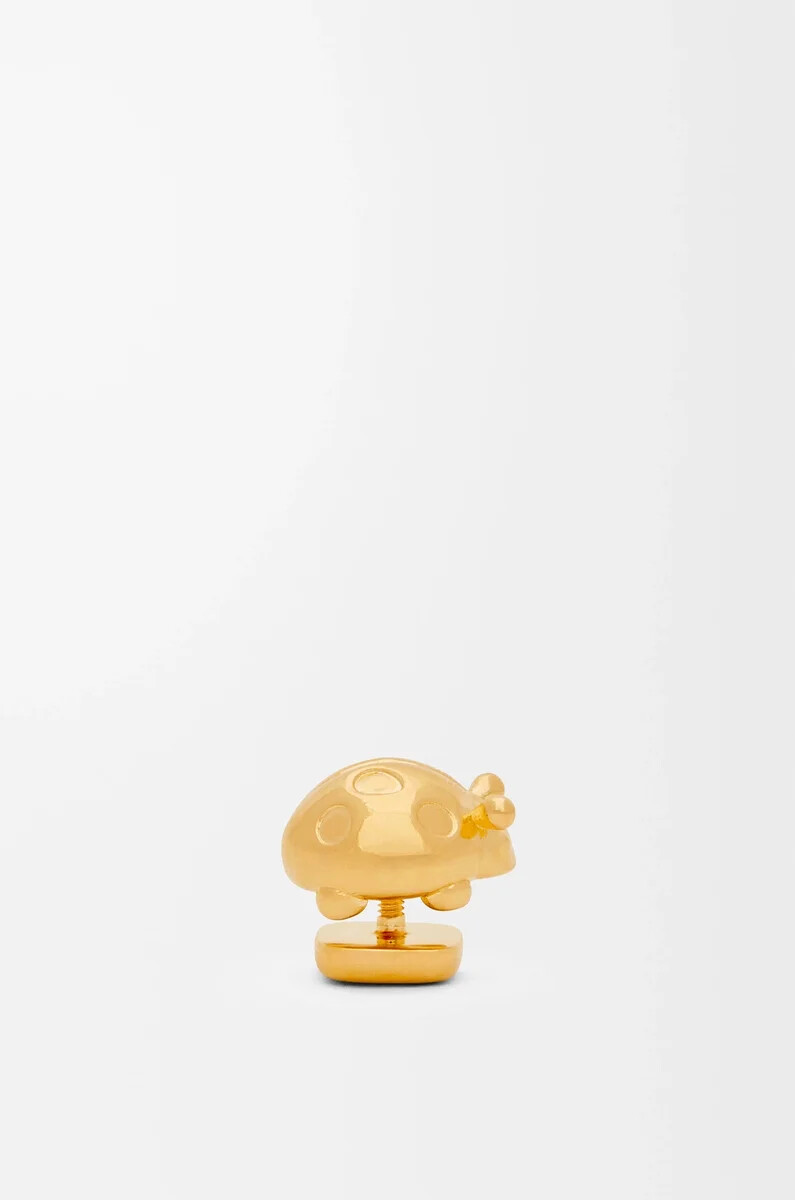 marienkäfer-brosche aus messing gold