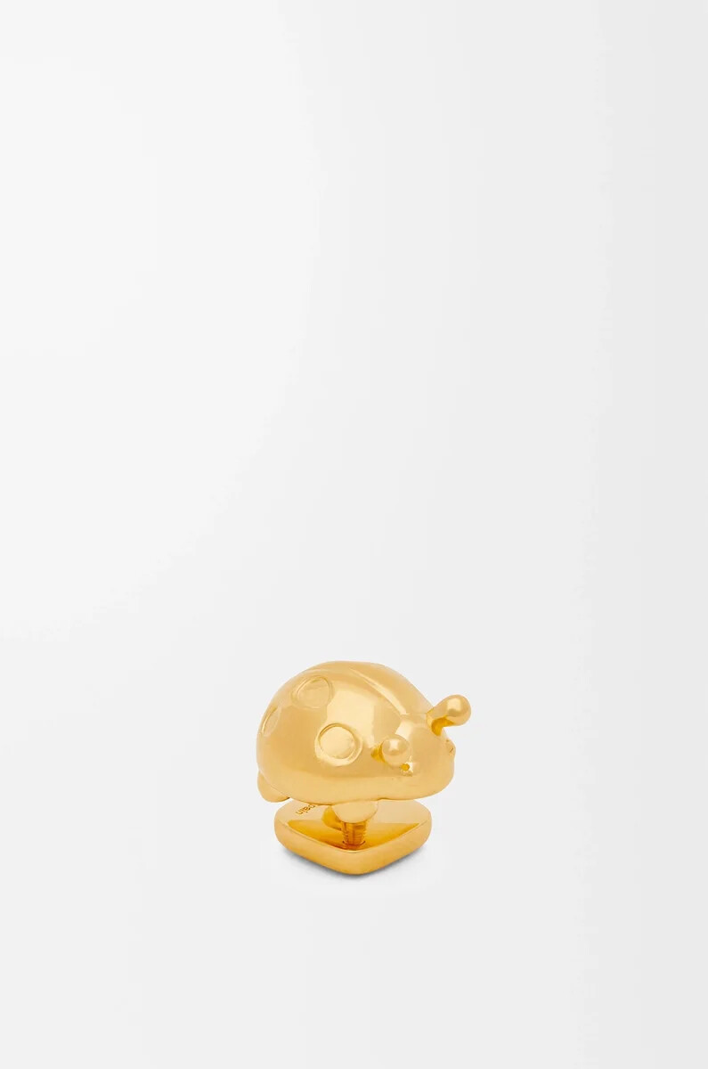 marienkäfer-brosche aus messing gold