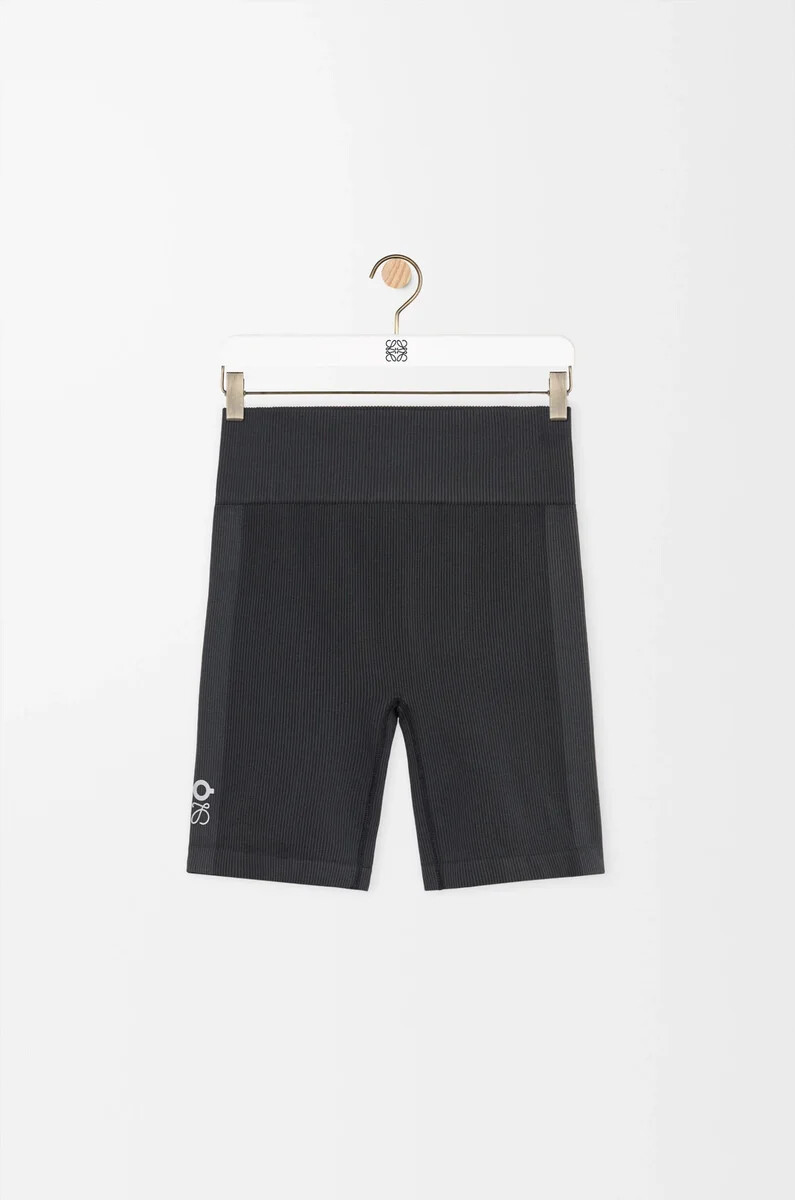 nahtlose shorts aus technischem jersey schwarz