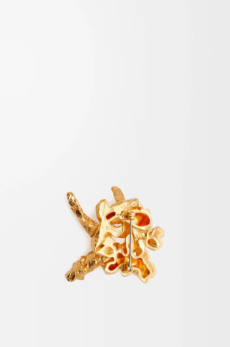 tarantella-brosche aus sterlingsilber und gold