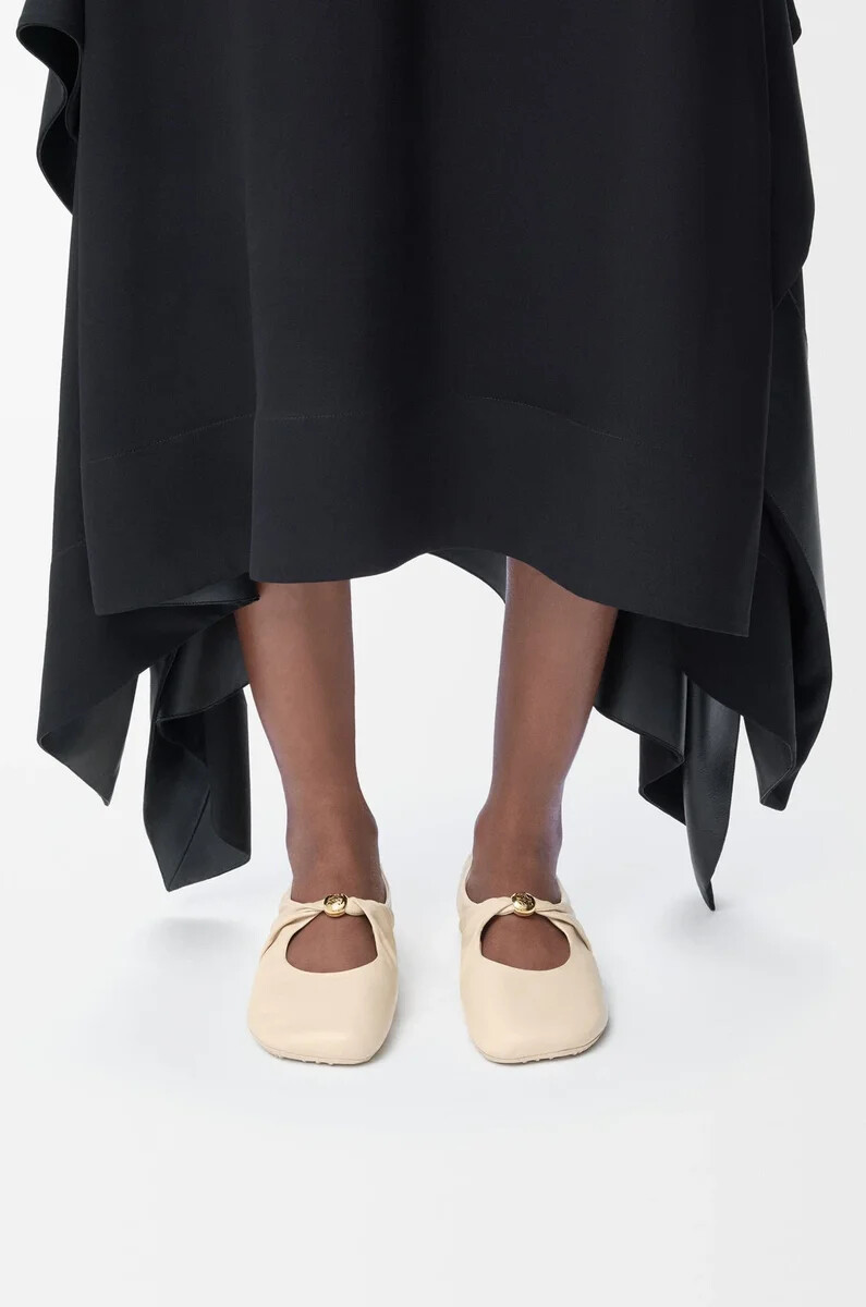 pebble soft ballerina aus nappa-lammleder dough