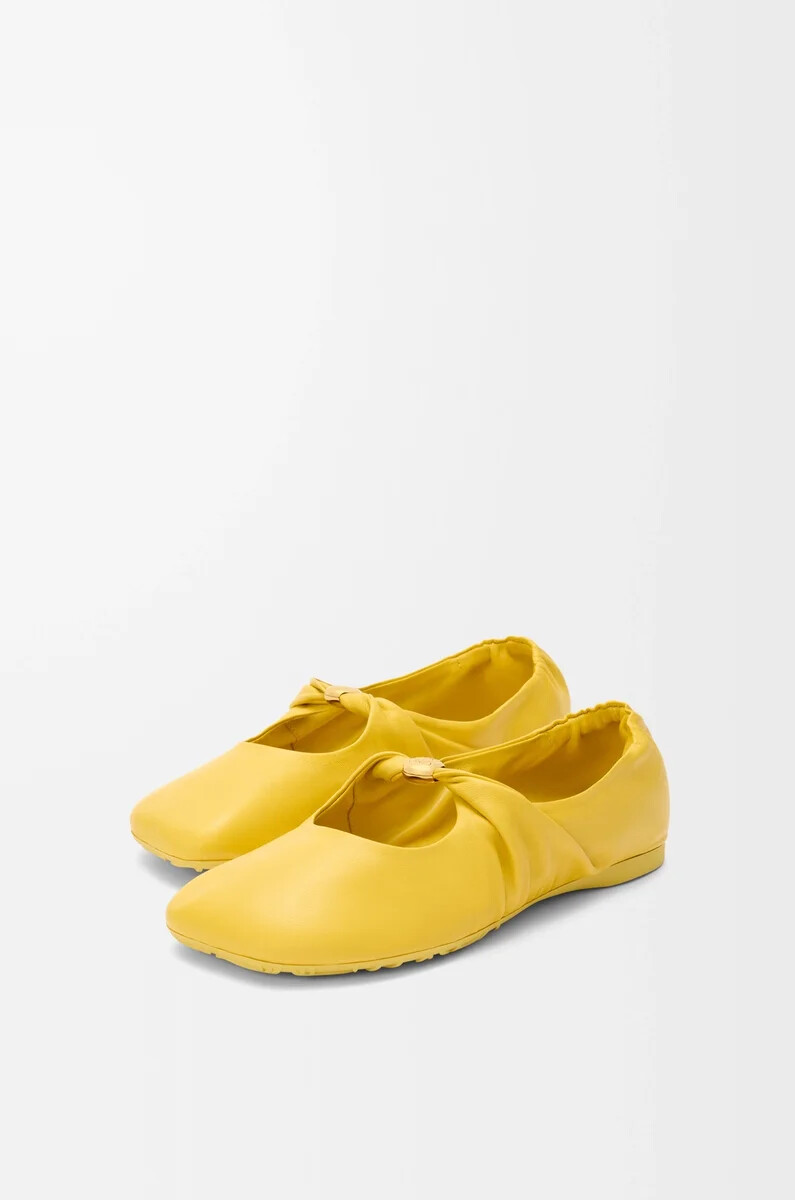 pebble soft ballerina aus nappa-lammleder dandelion