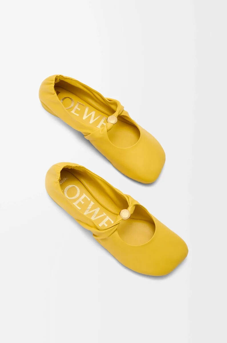 pebble soft ballerina aus nappa-lammleder dandelion