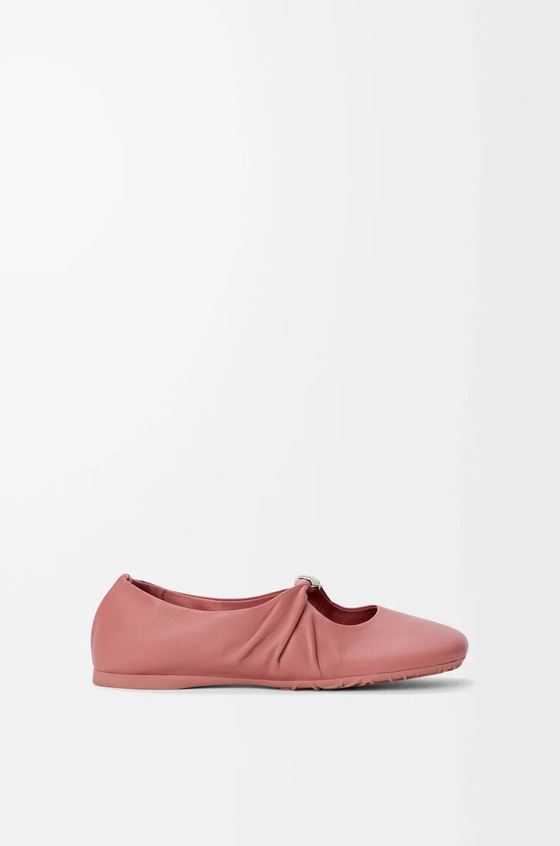 pebble soft ballerina aus nappa-lammleder in blush