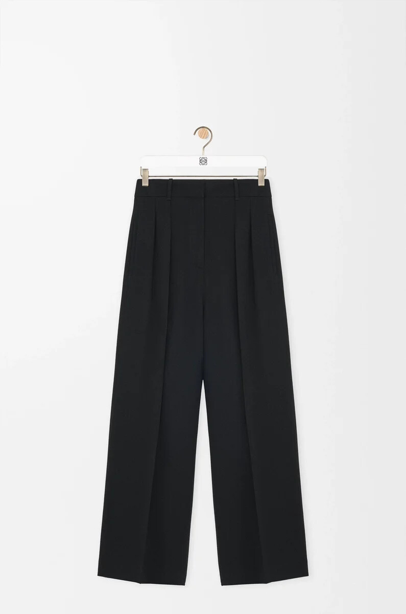 schwarze hose aus stretch-viskose