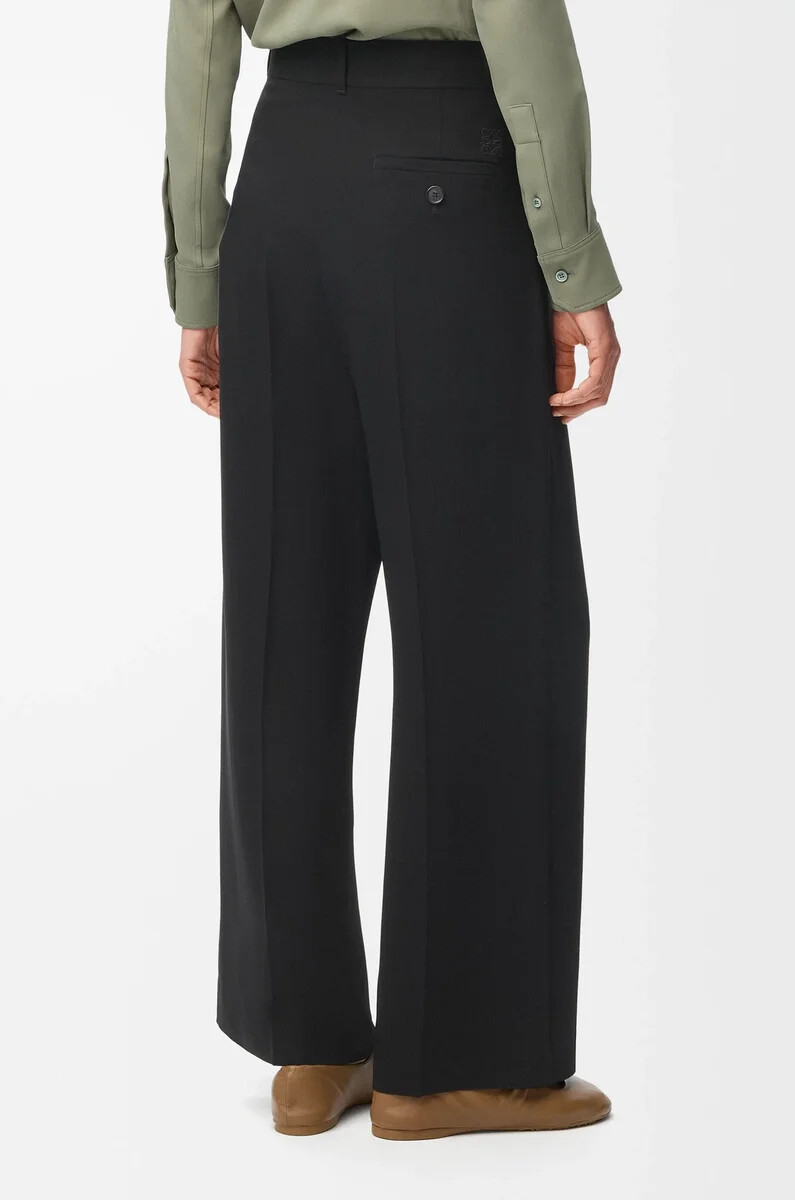 schwarze hose aus stretch-viskose