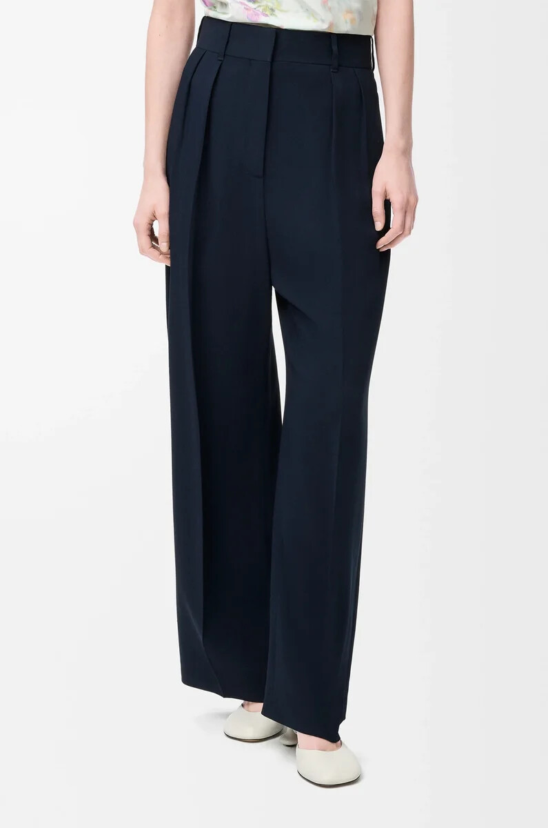 hose aus stretch-viskose mitternachtsblau