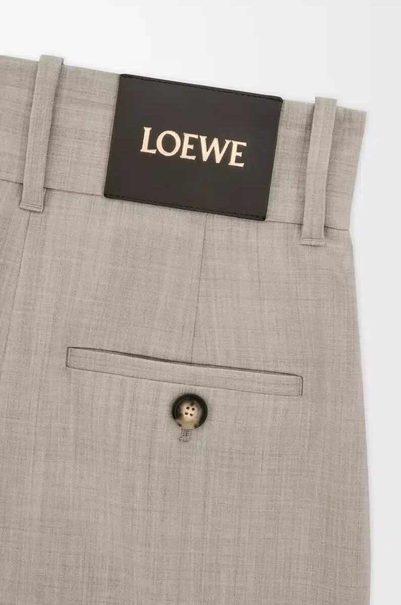 kurze wickelhose aus wolle hellbeige meliert