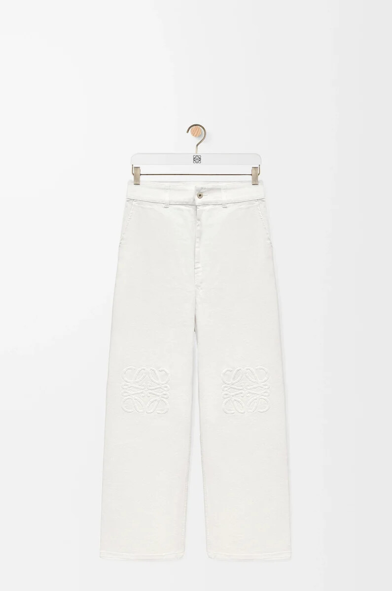 anagram baggy jeans aus weißem denim