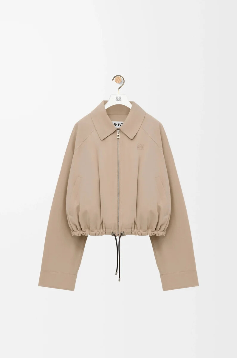 ballonjacke aus baumwolle in beige