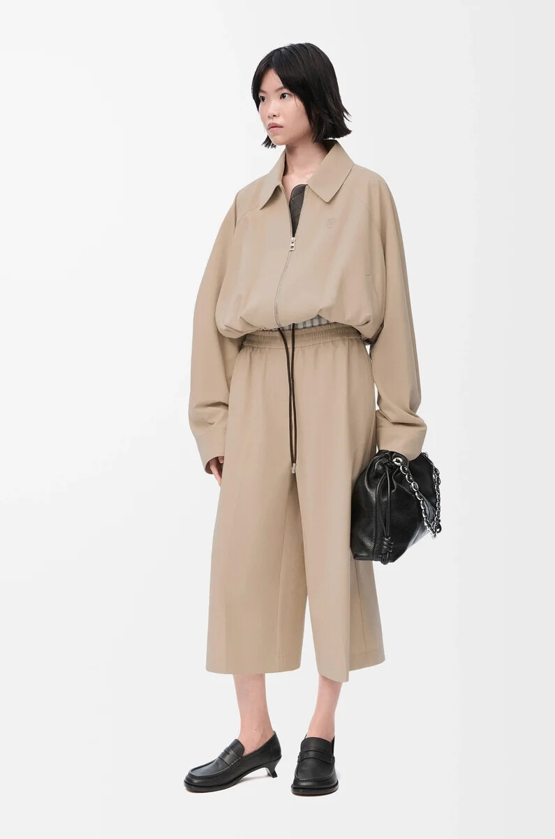 ballonjacke aus baumwolle in beige