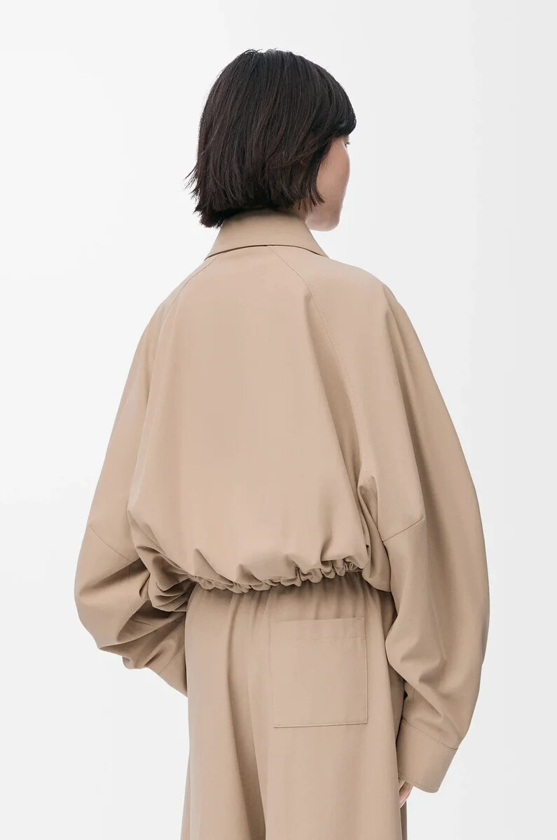 ballonjacke aus baumwolle in beige