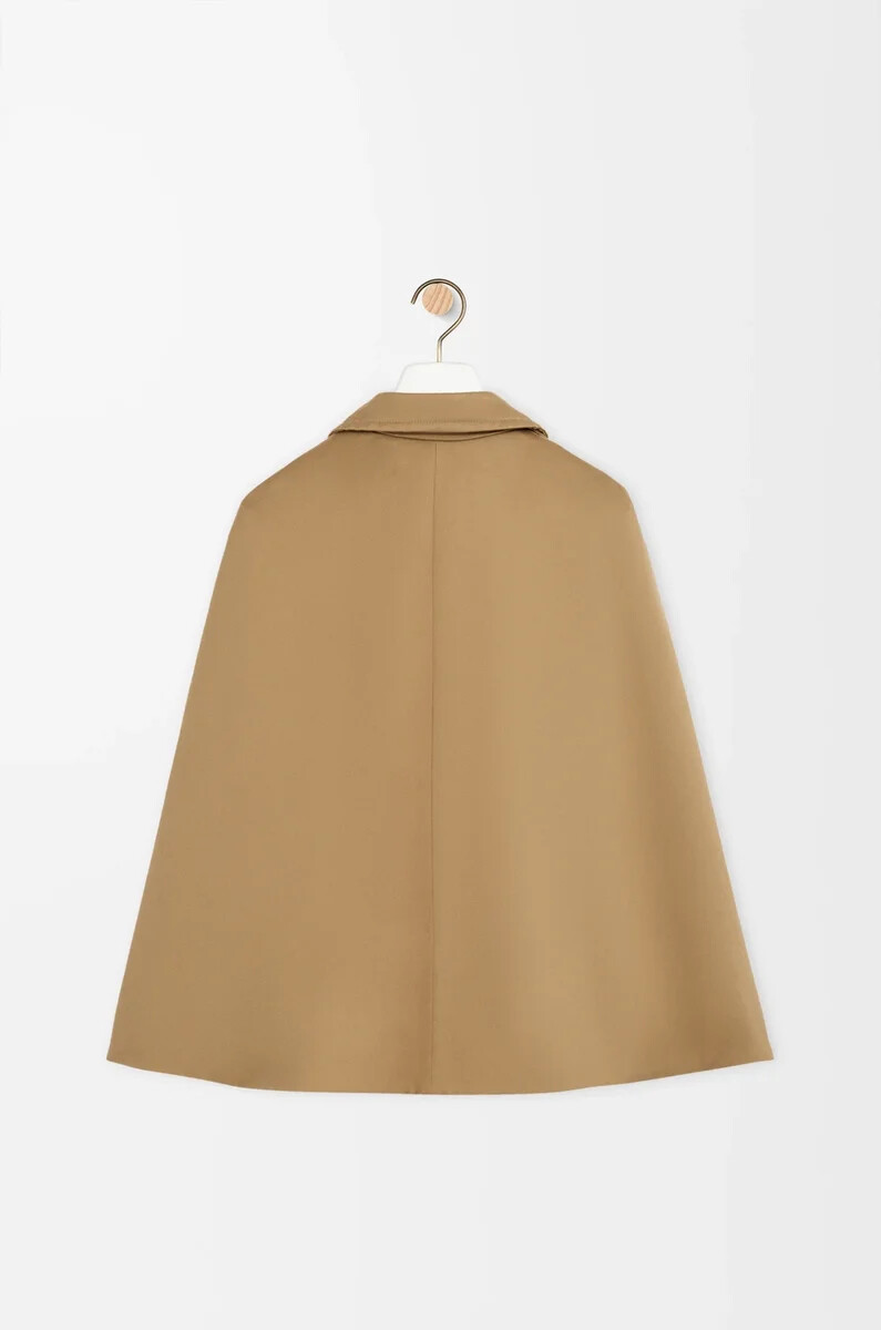 cape-jacke aus baumwolle in beige