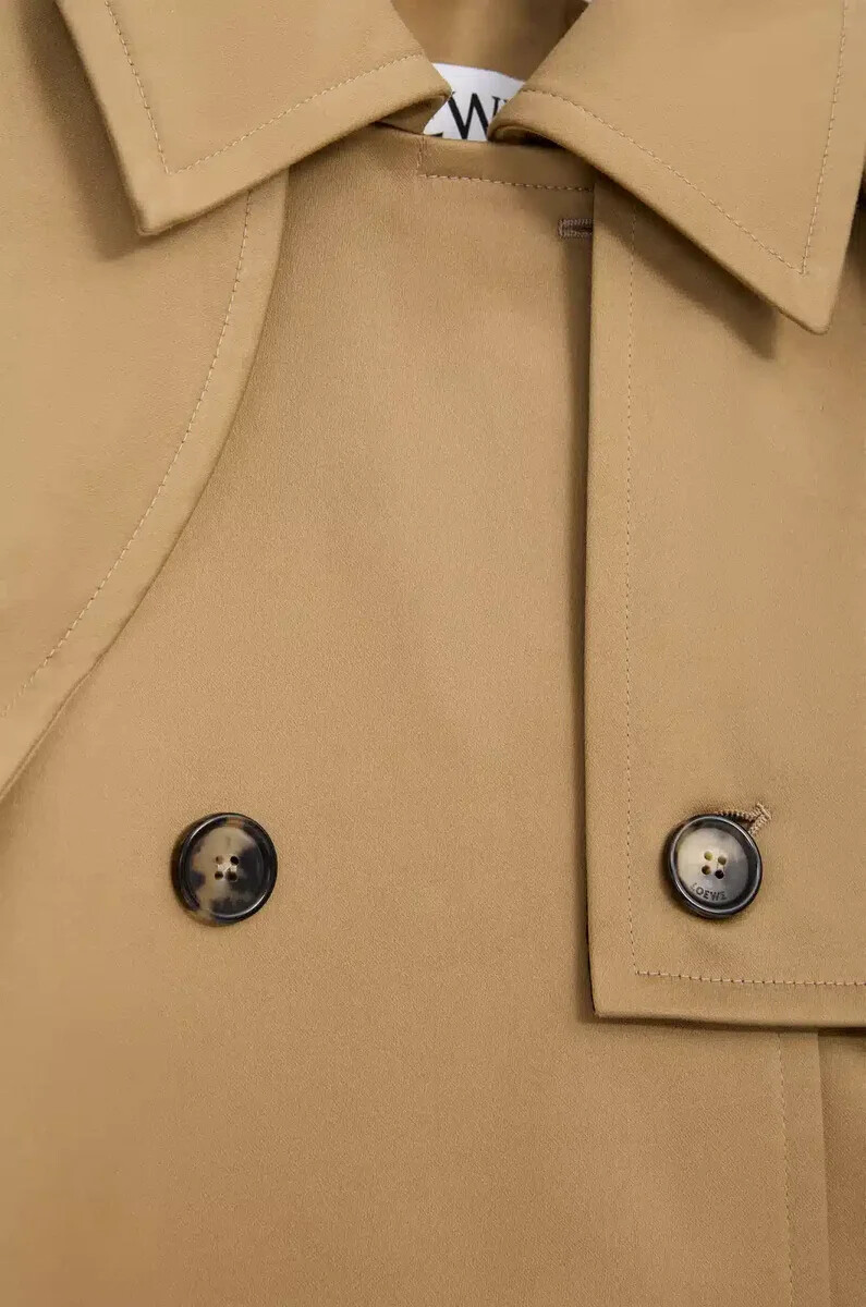 cape-jacke aus baumwolle in beige