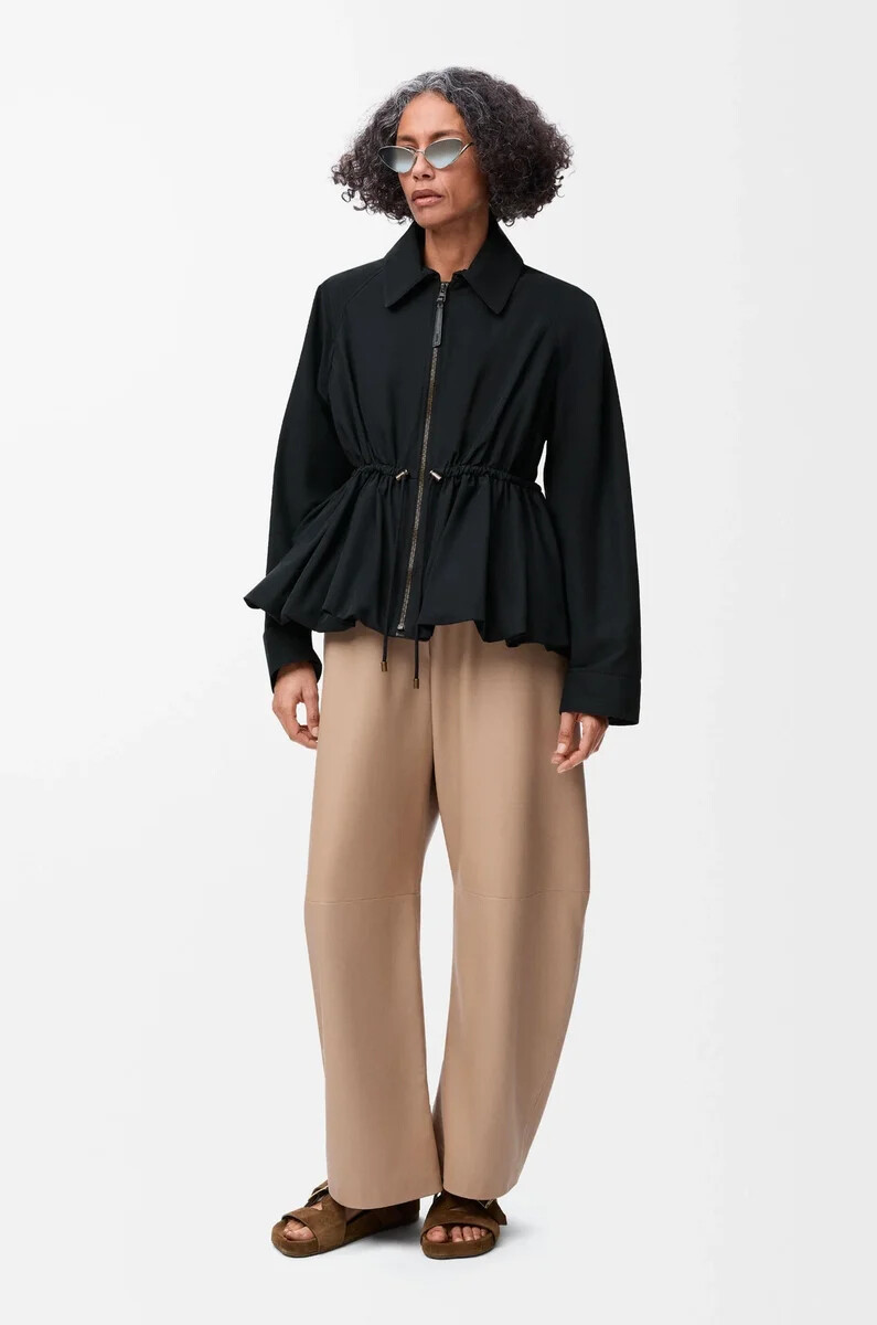 jacke aus baumwollmischgewebe schwarz