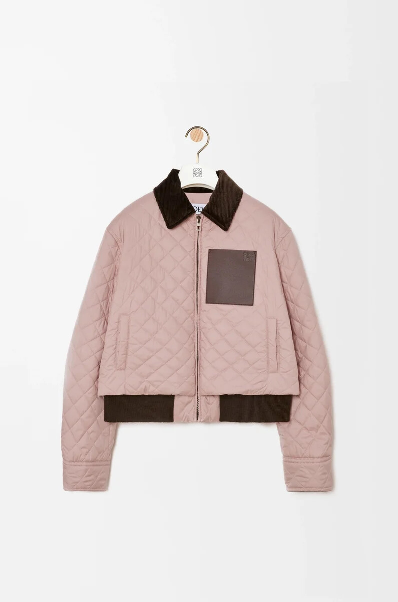 kurze jacke aus funktionsmaterial hellrosa