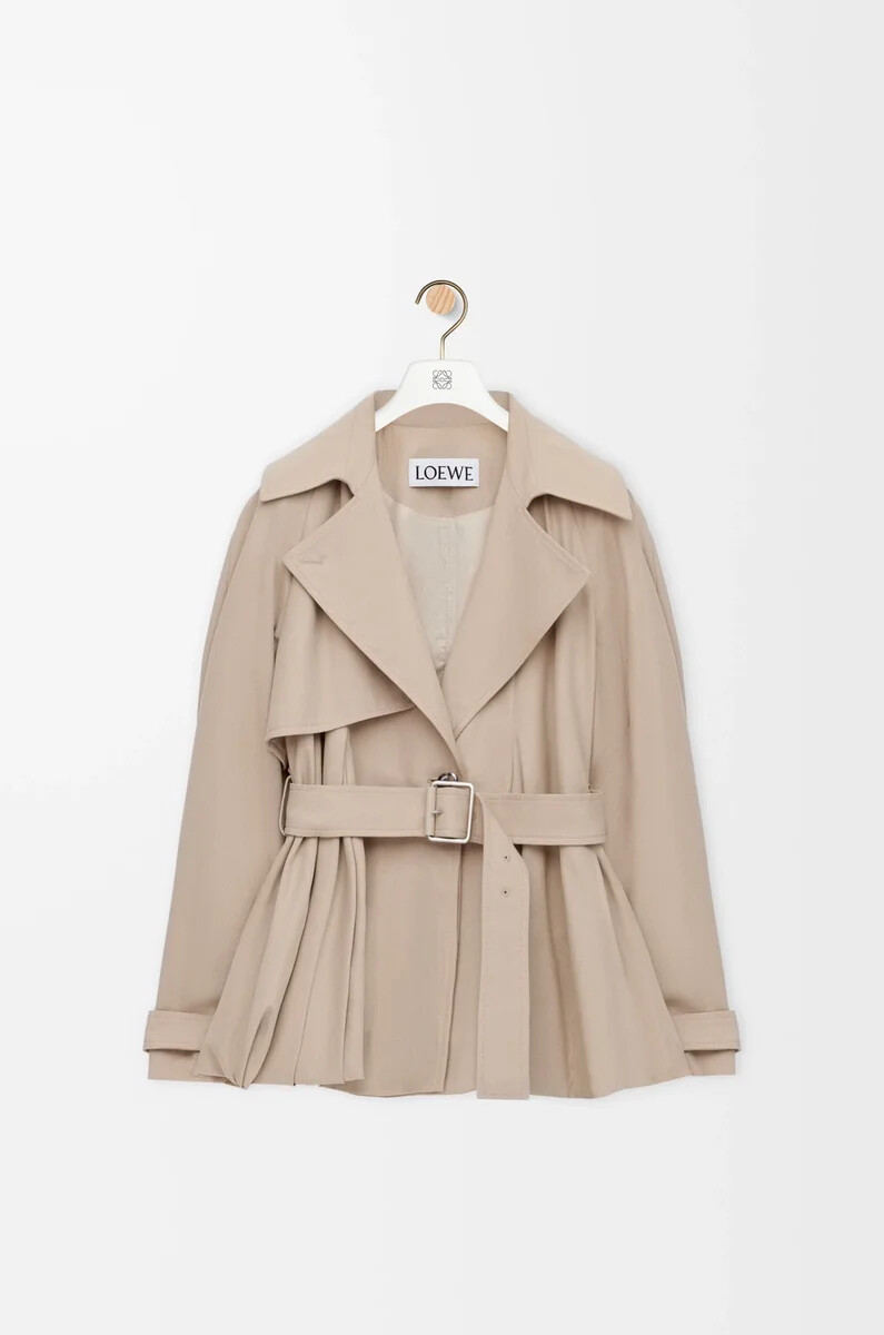 jacke aus baumwolle beige