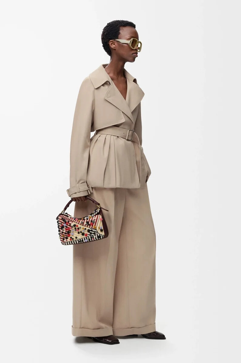 jacke aus baumwolle beige