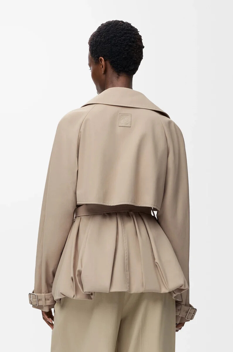 jacke aus baumwolle beige