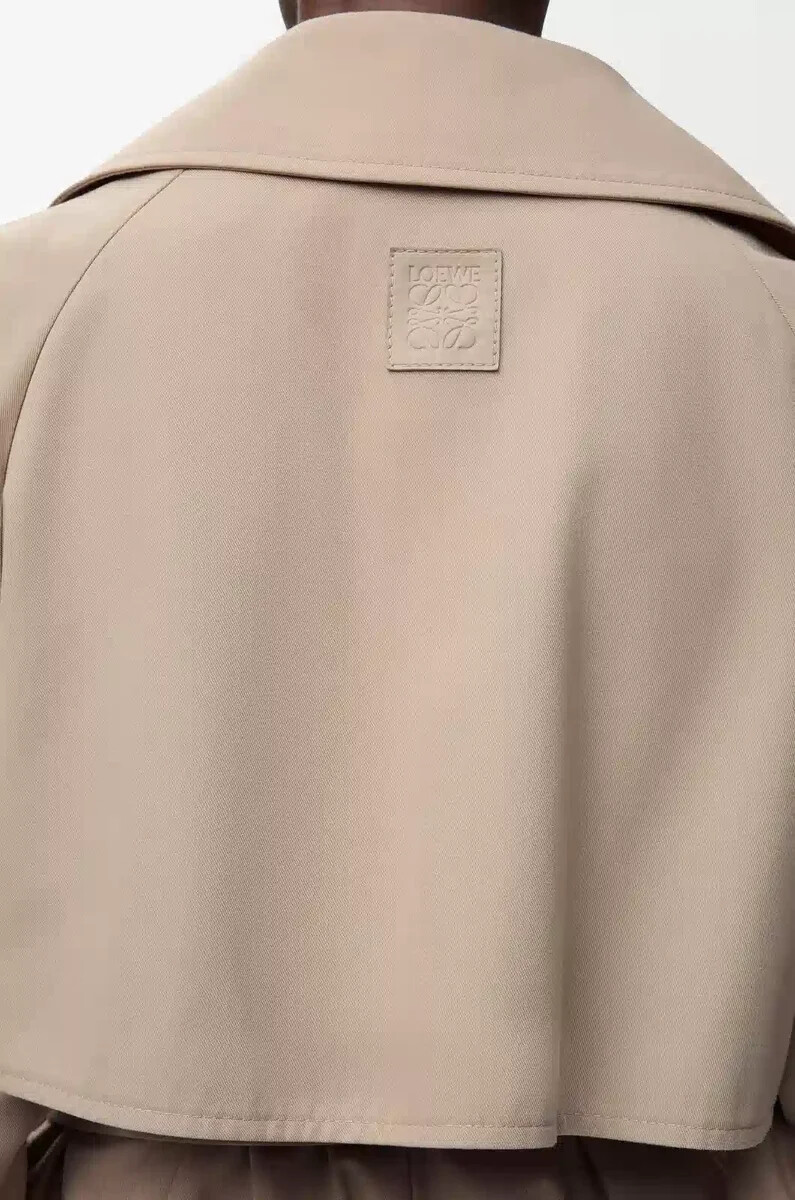 jacke aus baumwolle beige
