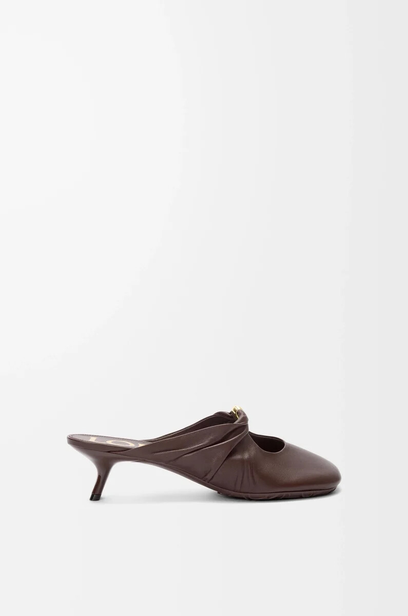 pebble soft mule aus nappa-lammleder brownie