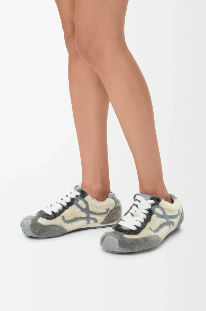 ballet runner 2.0 in shearling grey multitone