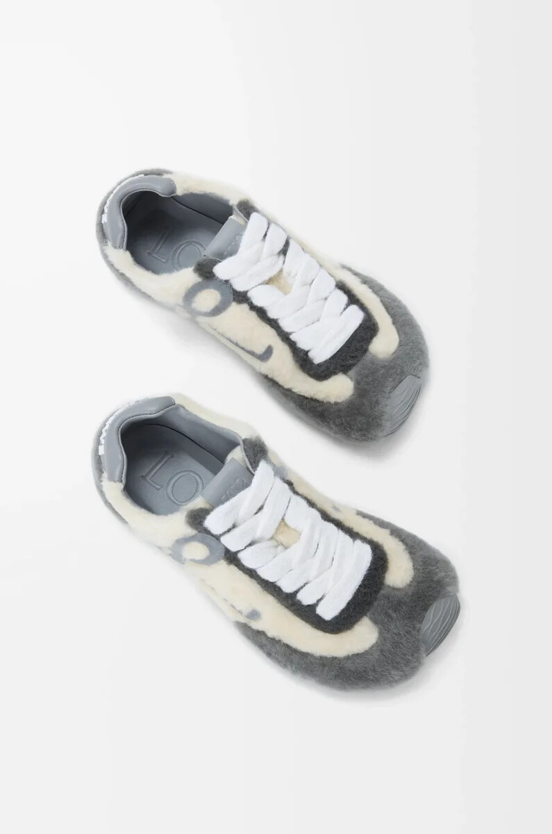ballet runner 2.0 in shearling grey multitone