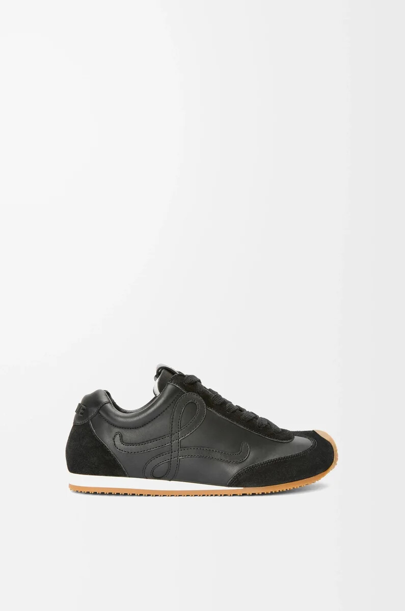 ballet runner 2.0 aus weichem kalbsleder schwarz
