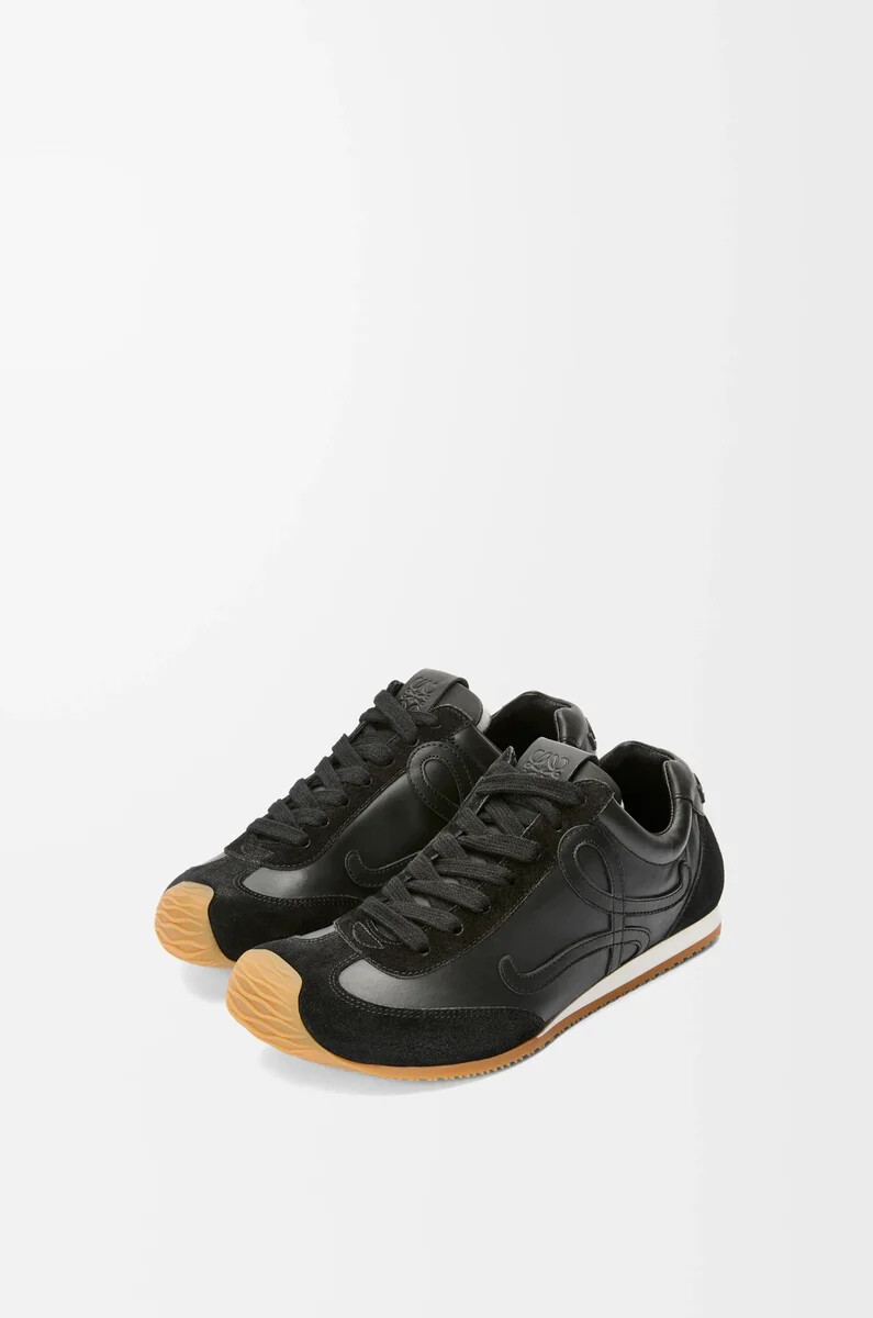 ballet runner 2.0 aus weichem kalbsleder schwarz