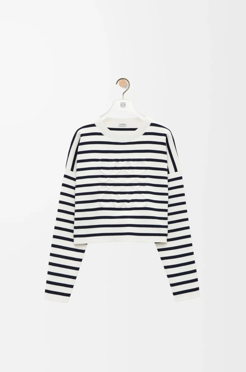 anagrammpullover aus wolle off-whitemarineblau