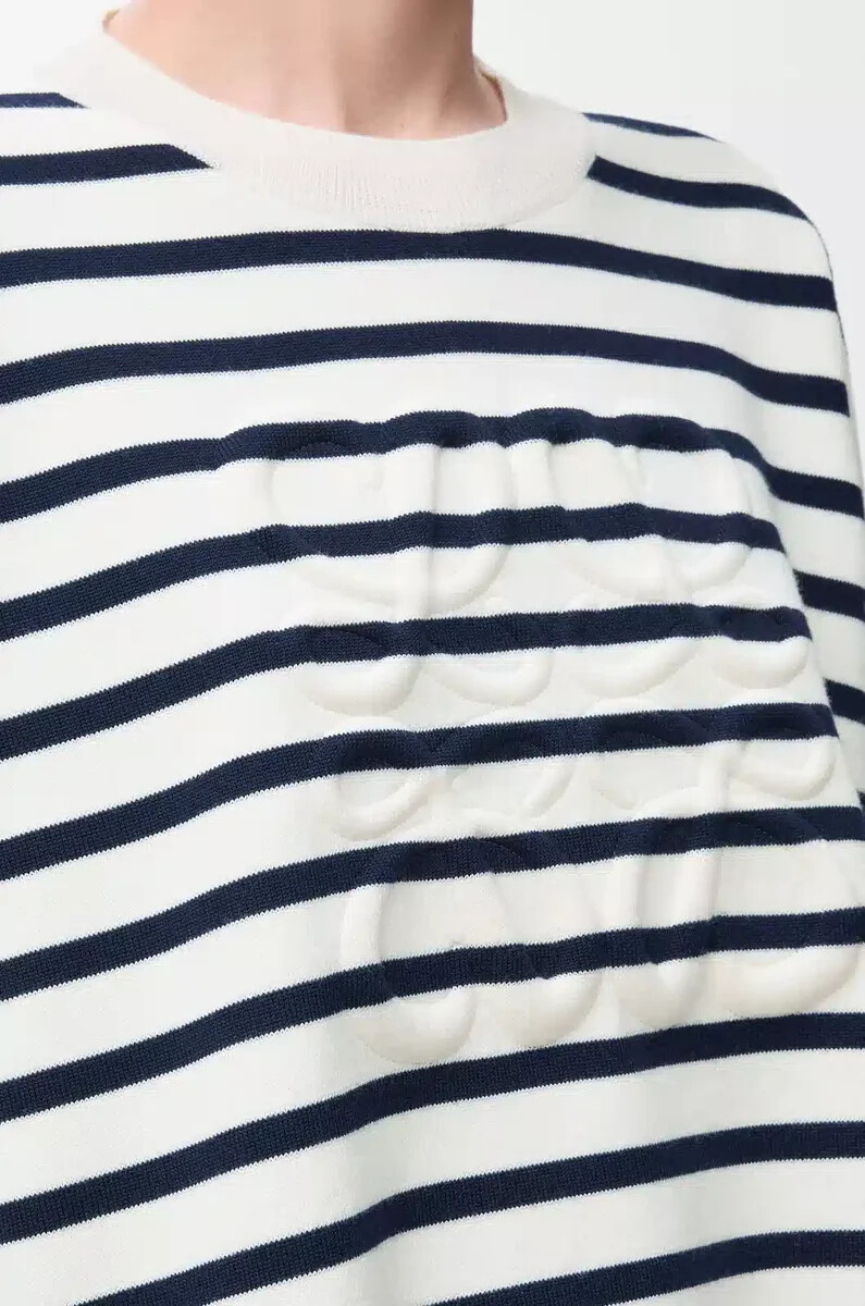 anagrammpullover aus wolle off-whitemarineblau