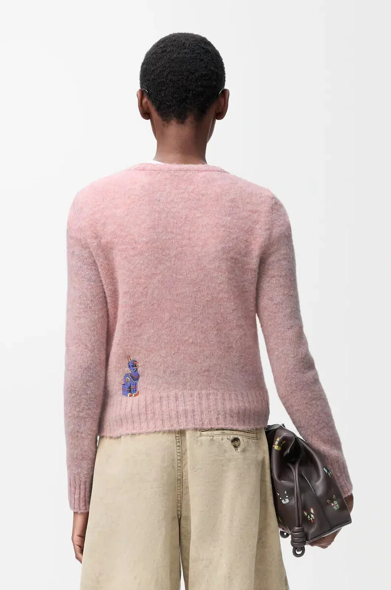 pullover aus wolle rosa