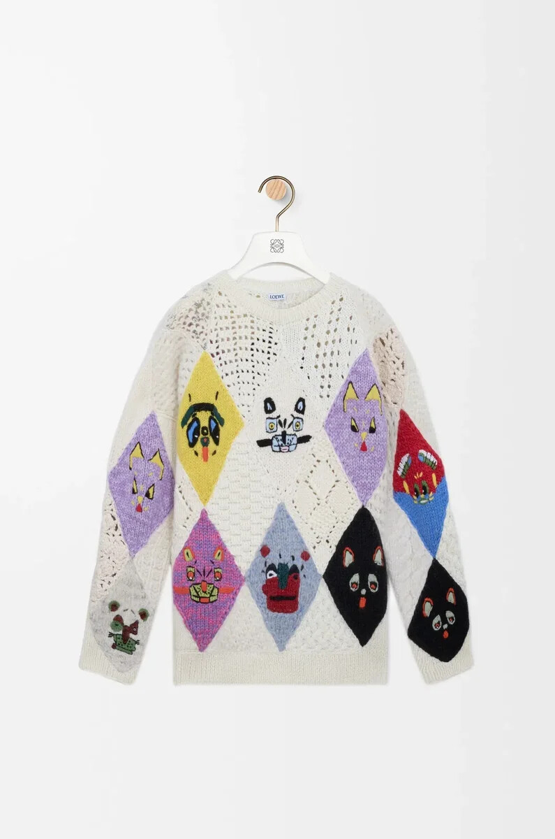 pullover aus wolle mehrfarbig