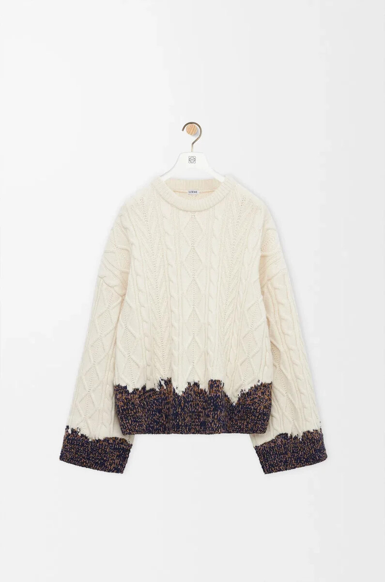 pullover aus wolle ecrubraun