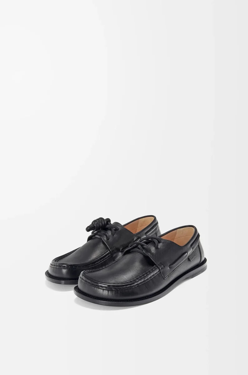 campo bootsschuh aus weichem kalbsleder schwarz