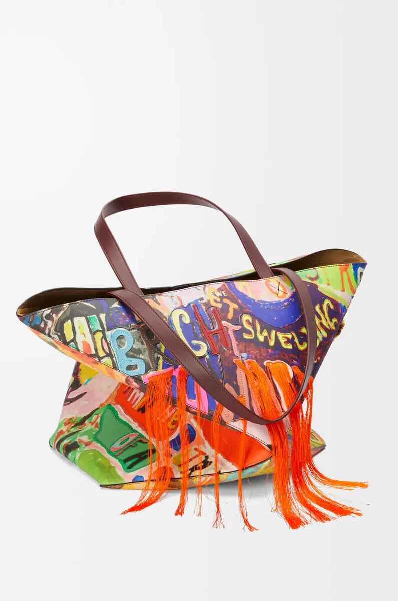 xl puzzle fold tote aus klassischem kalbsleder in dunkelburgundermehrfarbig