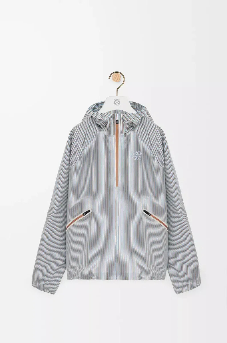 storm anorak aus technischem shell beigeblau