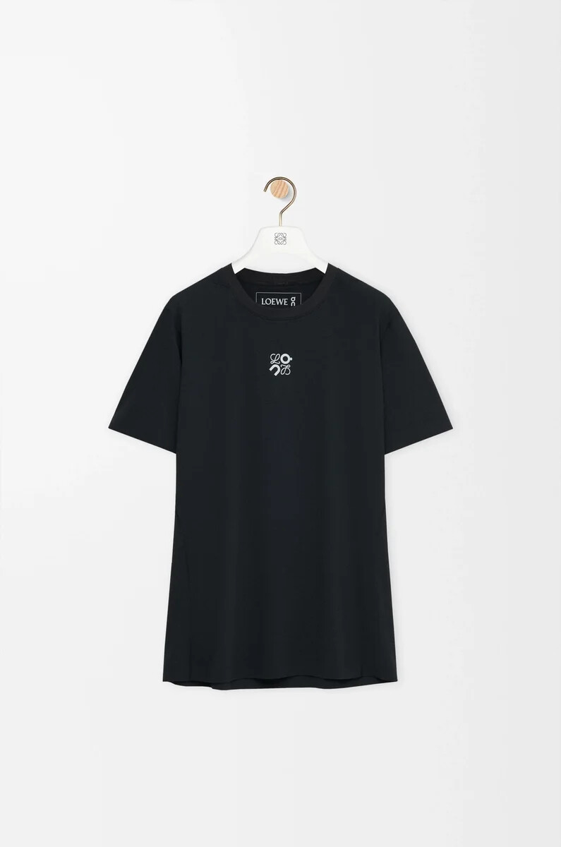 funktions-t-shirt aus jersey schwarz