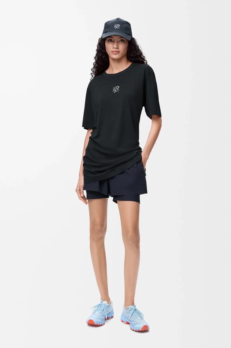 funktions-t-shirt aus jersey schwarz